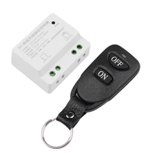 Ac 110 v 220 v 1 ch receptor interruptor de controle remoto sem fio rf em fora do transmissor para hall quarto luzes lâmpada em fora casa inteligente
