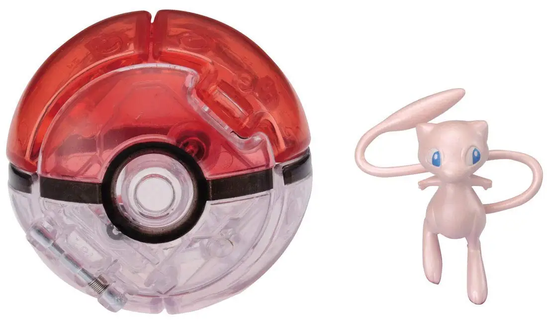 TAKARA TOMY pokemon EMC Mew прозрачный красный и белый Покемон мяч игрушки для детей