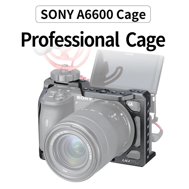 Алюминиевая защитная рамка Vlog фотографии Камера клетка для Sony A6600 с верхней