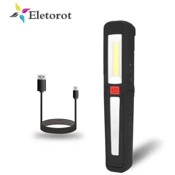 

LED Work Light Portable Camping Flashlight Torch Magnetic 360 Degree Rotation COB Working Light Rechargeable Battery For Option