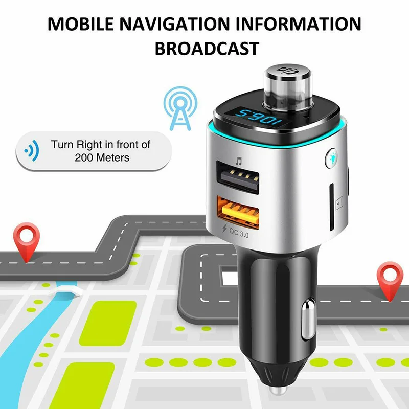 Универсальный автомобильный прикуриватель, bluetooth, fm-передатчик, mp3-плеер, двойное USB зарядное устройство для смартфонов, Аксессуары для мобильных телефонов