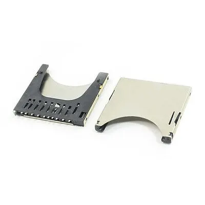 

2 Pcs Push-Push Model Stainless Steel SD Card Sockets PCB Connectors