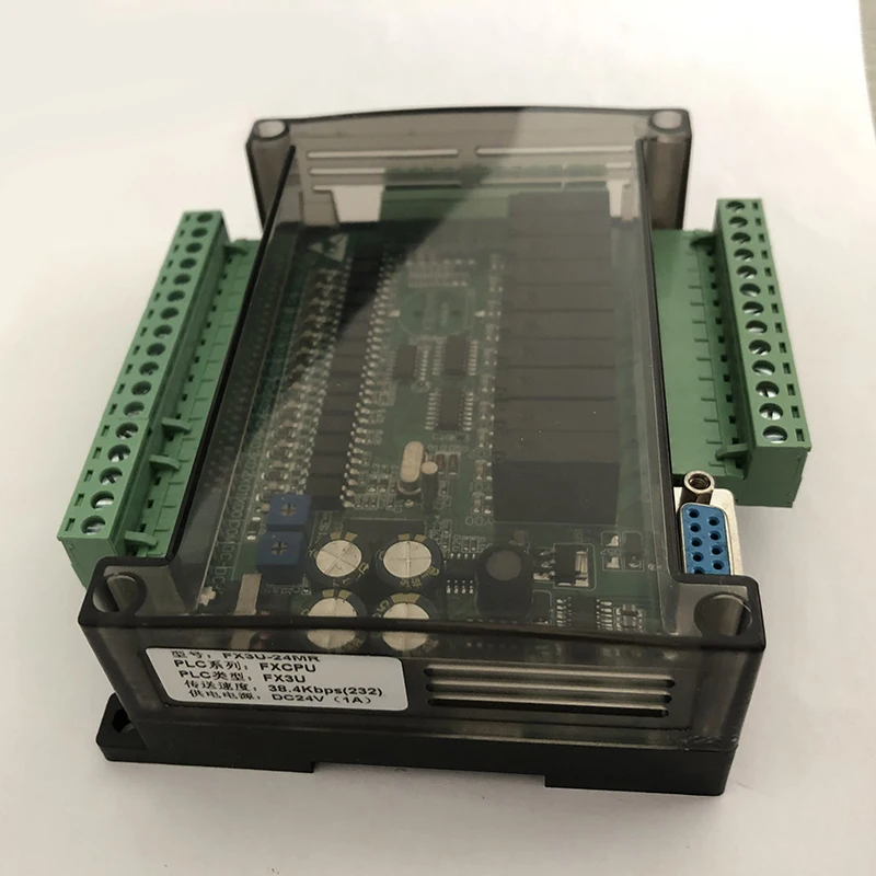 1 шт. с черным корпусом промышленная плата управления Plc FX3U 24MR поддержка Gx develoer