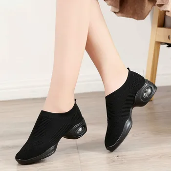 

New Dancing Shoes For Women Flying Weave Dance Sneakers Ladies Girl's Comfortab Jazz Dance Shoes Female Modern Sport Shoes 35-42