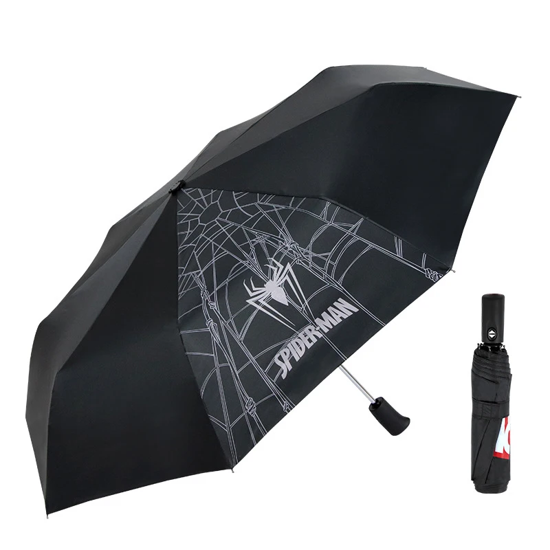

Marvel Spiderman Wind Resistant Folding Manual Umbrella Rain Iron Man Fully Automatic Auto Umbrellas Rain For Men UV Protection