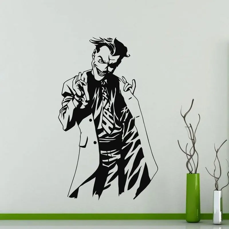 Маска Дарт Вейдер Джокер стикер на стену виниловый дизайн интерьера дома для украшения комнаты DC комикс о Бэтмене наклейки съемные обои A290