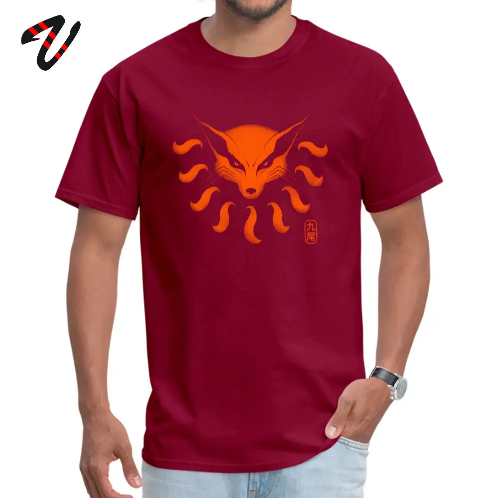Мужские футболки с принтом в виде зверей футболка Наруто 9 Tailed Beast стиле аниме