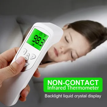 

Digital Non-Contact Ir Infrared Thermometer Forehead Body Temperature Meter Lcd Backlight Fever Head Mouth Measurement Tool