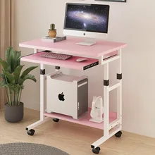Table de chevet mobile, bureau d'ordinateur, bureau de maison mobile, bureau de levage, dortoir, petite table de jeu