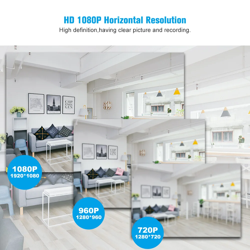 NVR CVI TVI HVR AHD 5-in-1 DVR 4CH CCTV Recorder+ 2pcs Video Surveillance Security Camera CCTV Security System Kit Outdoor