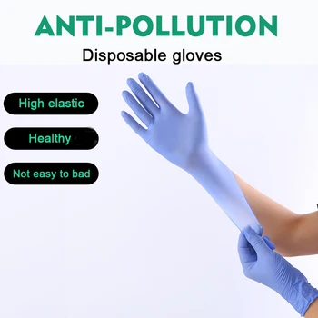 

100 PCS Adult Disposable Gloves Nitrile Gloves for Women Men Latex Free Protective Children Kids Golves S/M/L/XL Nitrile Gloves