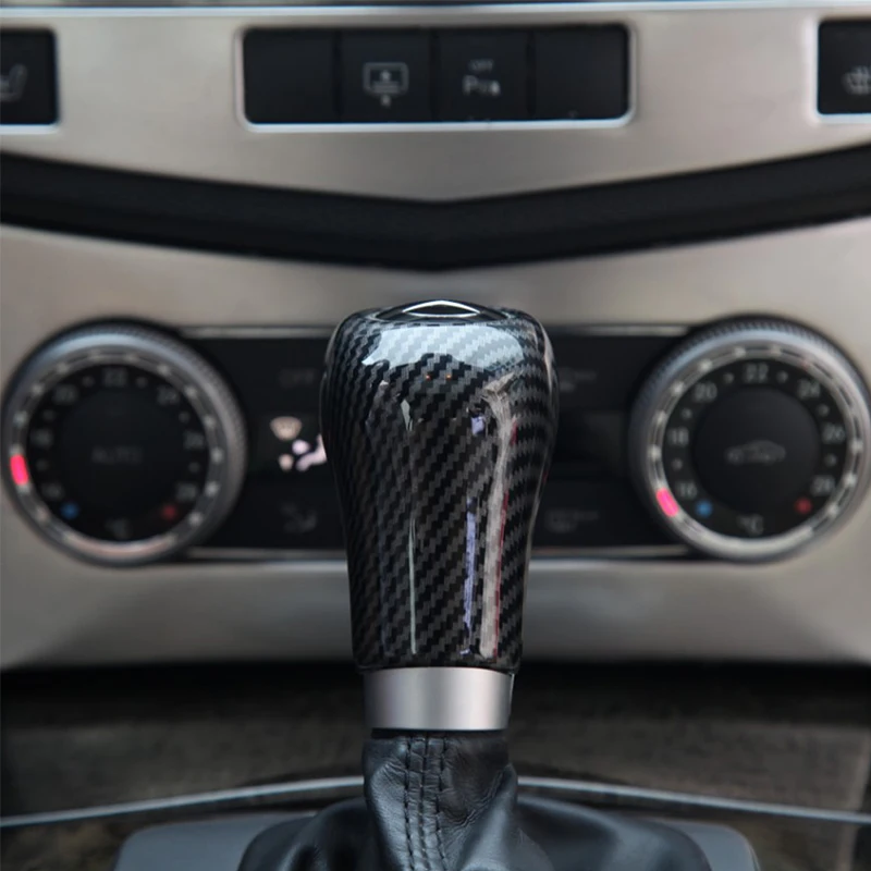 Крышка ручки переключения передач из углеродного волокна для Mercedes-Benz W204 W212 C E A G GLS Class glk gear чехол рычага наклейка