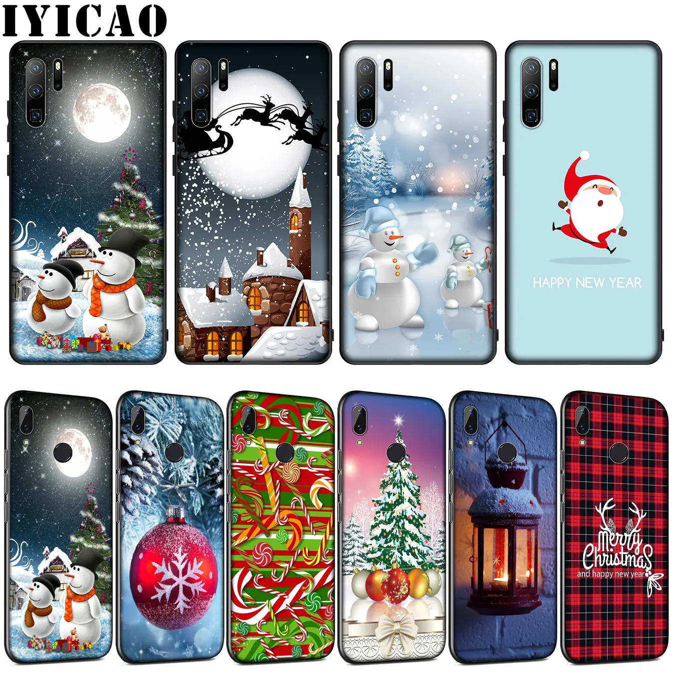 Рождественский Мягкий силиконовый чехол Snow man для Huawei P30 P20 Pro P10 P9 Lite Mini 2017 2016 P Smart Z