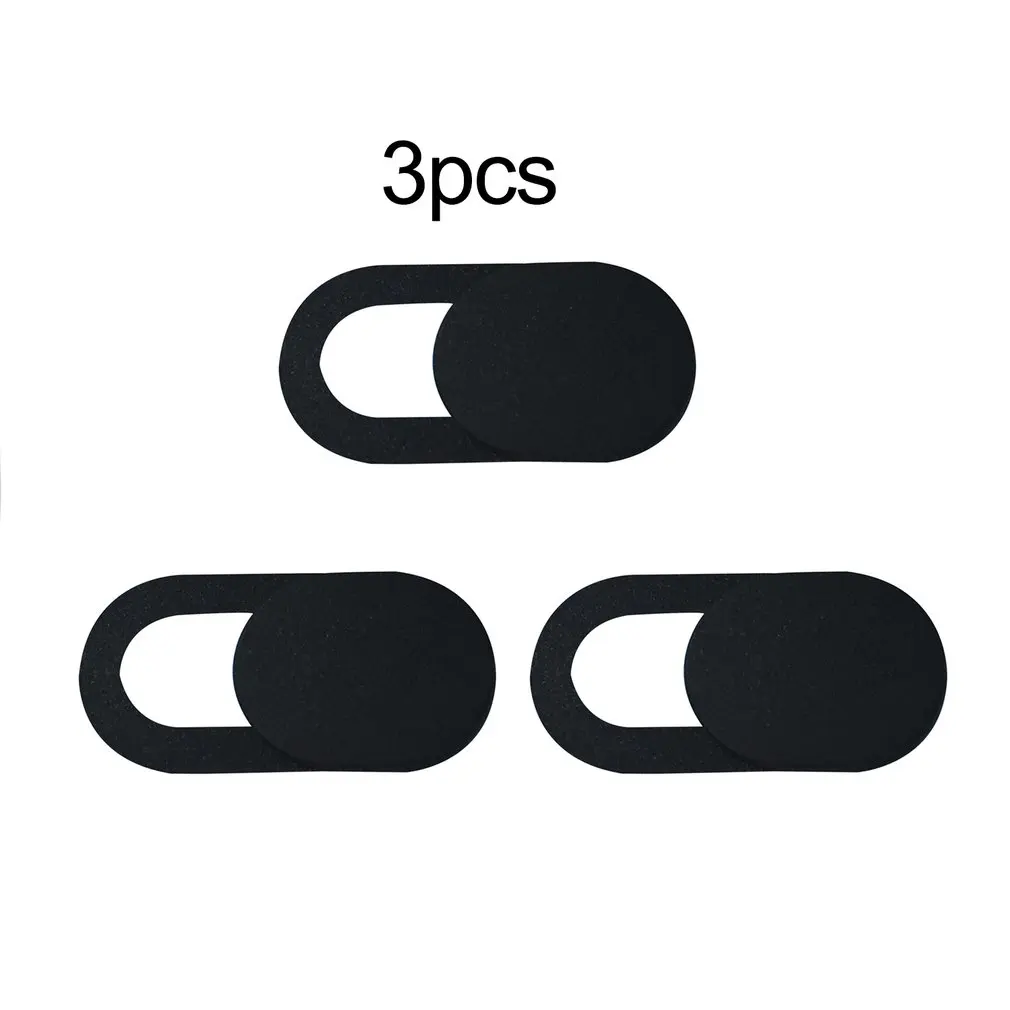 

3PCS/SET Metal Oval Shape Mini Webcam Cover Shutter Magnet Slider Camera Cover for Web Laptop PC Tablet Privacy