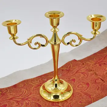 

European Candelabrum 3 Arms Festival Celebration Table Candlestick Candle Holder Zinc Alloy Home Decoration Ornament