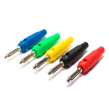 

10 Pcs 4mm 32A Mix Color Solderless Side Stackable Banana Plug Copper Connectors
