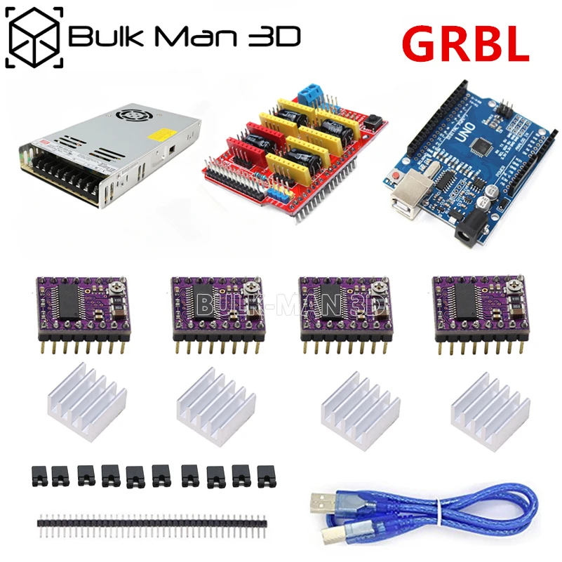 GRBL на основе UNO R3 с ЧПУ щит V3 и DRV8825 шаговый контроллер комплект для Workbee свинец ЧПУ гравер фрезерный станок