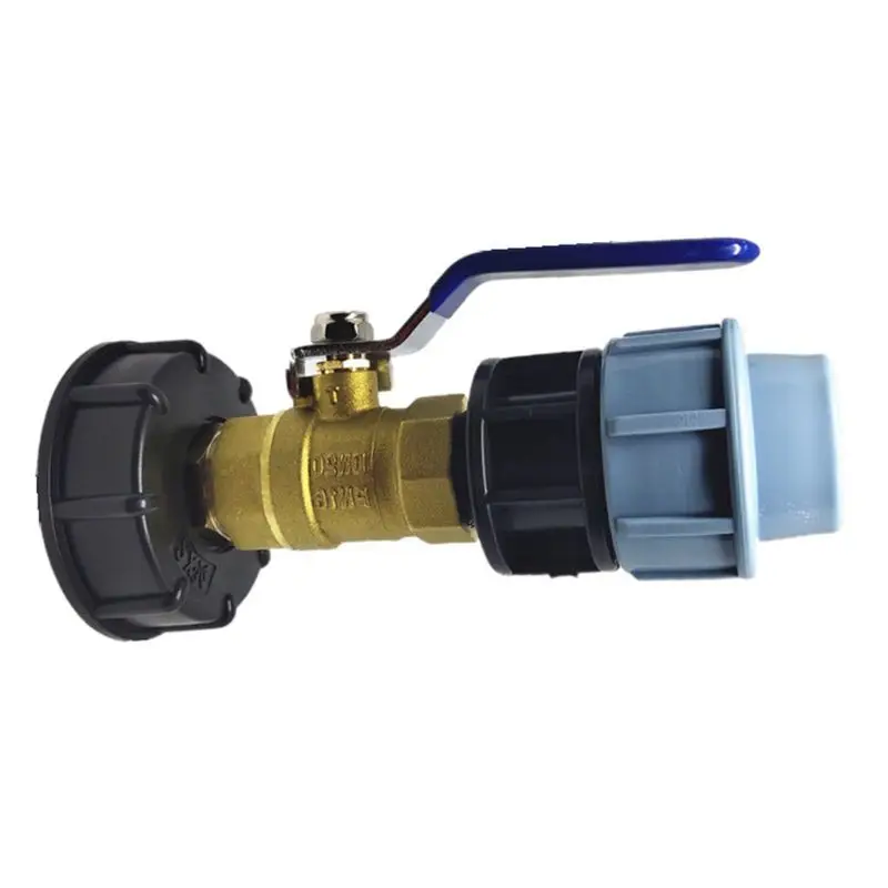 

IBC Tank Straight Adapter IBC Tote Tank Drain Adapter Tap S60X6 Thick Wire Inner Wire 3/4" Pagoda Ball Valve Garden Connector