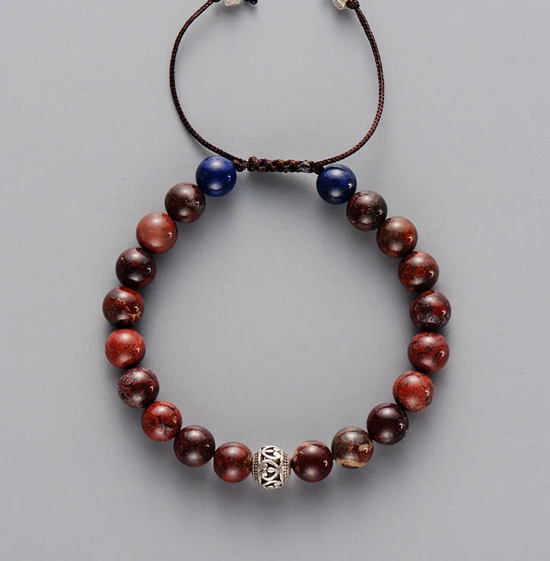 Men Bracelet 8MM Tiger Eye Tibetan Beads Punk Bracelet Handmade Friendship Bracelets Mens Charm Bracelet Dropship - Image 6