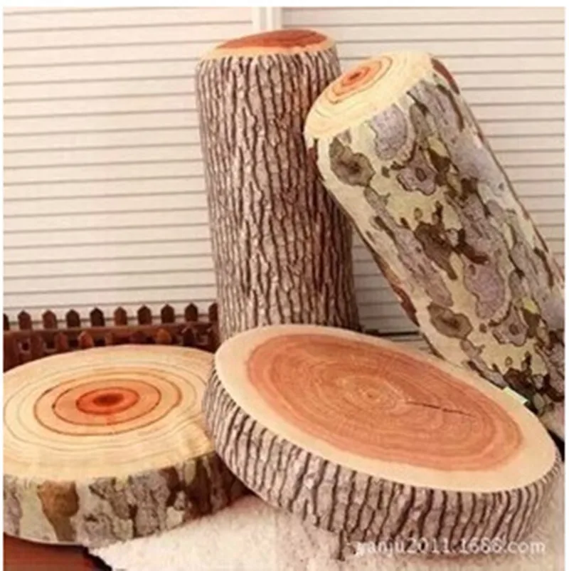 simulation tree stump long wood plush throw pillow super soft stuffed seat cushion pillows for home car bed sofa back cushions decorative pillows aliexpress www aliexpress com