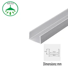 2 шт./лот, 0,5 м, длинный, низковольтный, водонепроницаемый, светодиодный, полоса, алюминиевый сплав, слот для лампы, слот для карт, для наружного освещения, корпус лампы