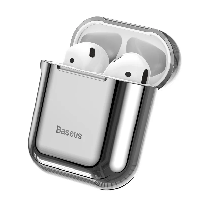 Baseus водонепроницаемый защитный чехол для Pods 1 2 защитный чехол для беспроводной Bluetooth футляр для наушников для Apple чехол - Цвет: Silver