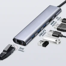 OFCCOM USB C HUB Type C to Multi USB 3.0 HUB HDMI Adapter Dock for MacBook Pro Huawei Mate 30 USB-C 3.0 Splitter Port Type C HUB