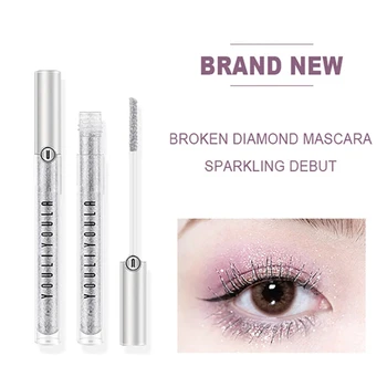

Shiny Elegant Star Diamond Mascara Waterproof Eyelash Makeup Cream, Long Lasting Sexy Charming Eye Makeup For Party