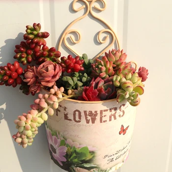 

Plastic Wall Hanging Flower Vase Pot Holder Wall Flower Basket Garden Vine Pot Indoor Plants Holder Home Decor