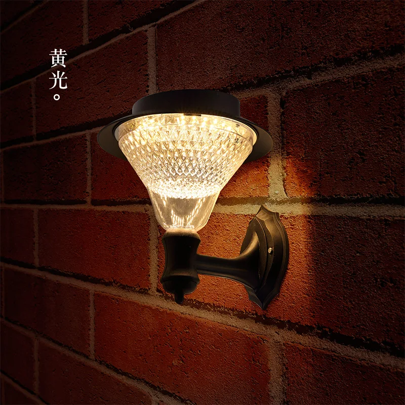 24led уличный Солнечный настенный светильник, садовая лампа, лампа для забора, Ландшафтная лампа