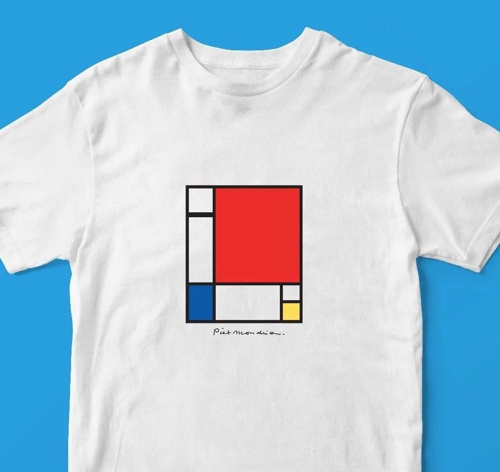 MONDRIAN геометрический арт artlover иллюстрация Высокое качество 100% хлопок футболка
