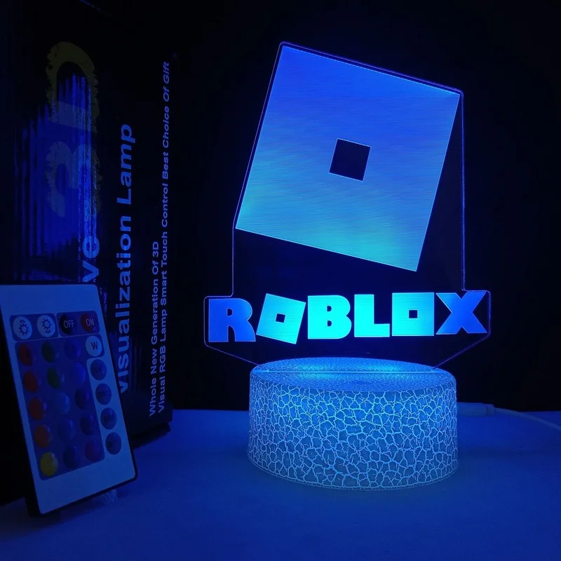Robloxs 3D Ночная лампа игра Аниме Фигурки Робот игрушки светодиодные дистанционное