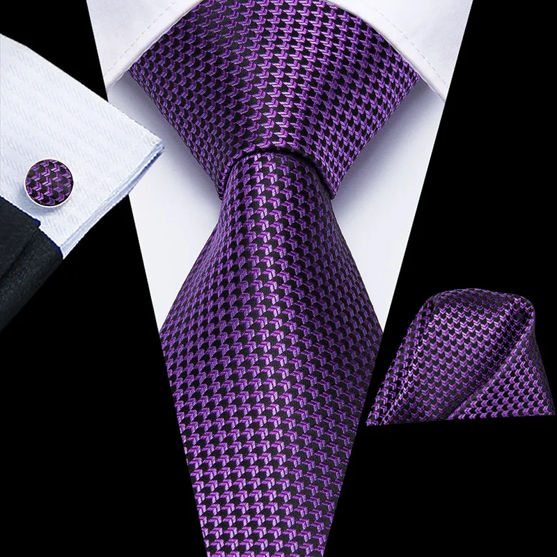 SN-3198 Hi-Tie, роскошные шелковые фиолетовые галстуки с цветочным узором пейсли для мужчин, набор галстуков и носовых платков, модные дизайнерские деловые свадебные мужские галстуки - Цвет: SN-3198
