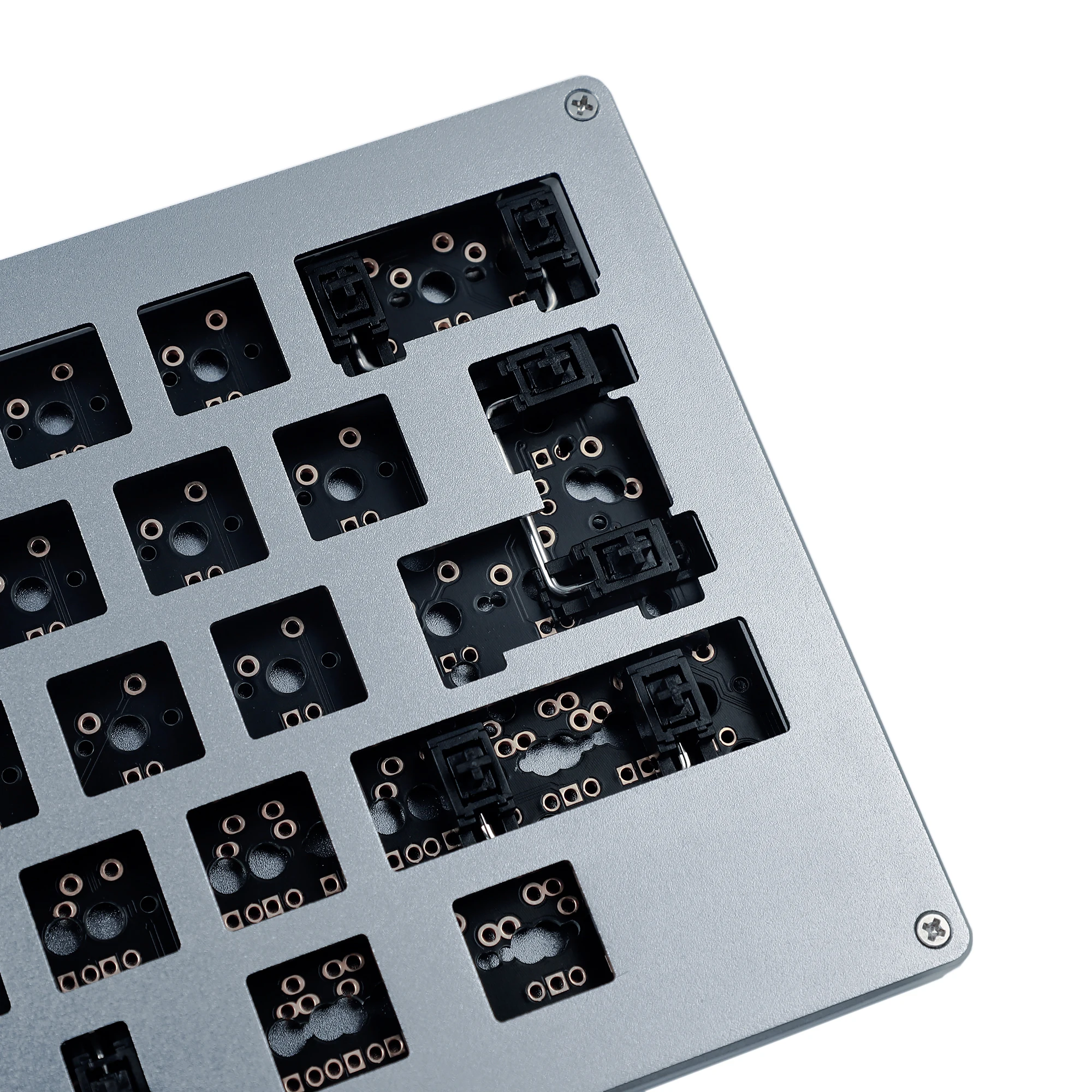 Kit Teclado Mecânico Cnc Underglow Programável Alumínio Rgb Case Plate Estilo Hhkb Qmk Via - Imagem 5