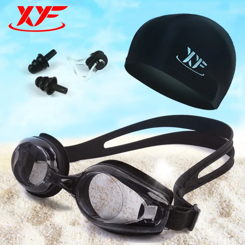 

Goggles Men And Women Adult Anti-fog Glasses Myopia Anti-fog Mirror High-definition Swimming Waterproof Swimwear by Swimming Cap