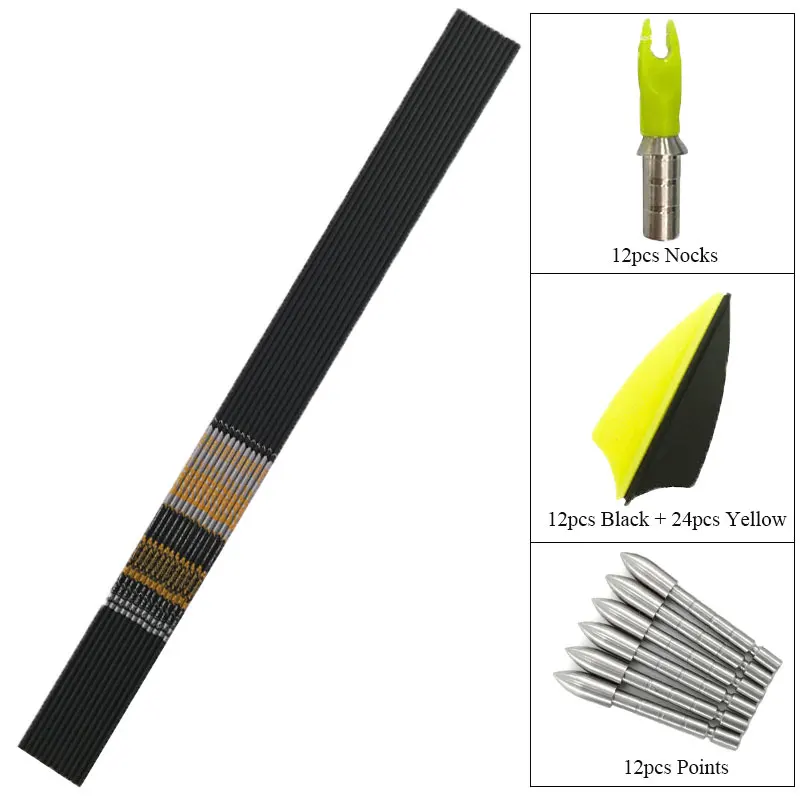 Spine350 400 450 600 700 800 900 ID4.2mm 30.5inch Arrow Shafts Vanes Points Arhcery Accessories for Recurve Bow LongBow Hunting archery arrows,archery arrowhead,archery arrow feathers,archery arrow nocks,arrow shaft protector ring