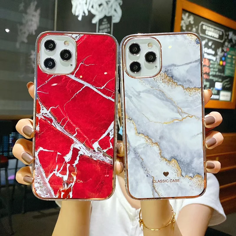 Marble Texture Shockproof Bumper Case For iPhone 12 Mini