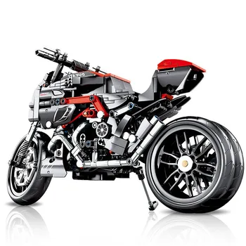 

City Technic Harleyed Vehicle Building Blocks Motorcycle Bricks Racing Set Speed Motorbike Vehicle Bricks for Children Toys Boys