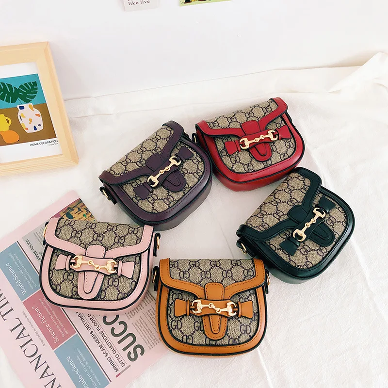 

2019 New Style Saddle Bag Children Crossbody Bag Mixed Colors Fashion Girl Backpack Versatile Accessories Bag