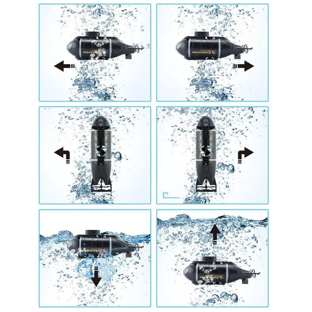 Новинка, хит, шестиканальный беспроводной мини RC Подводная лодка с дистанционным управлением, лодка, моделирующая модель подарок игрушка для детей
