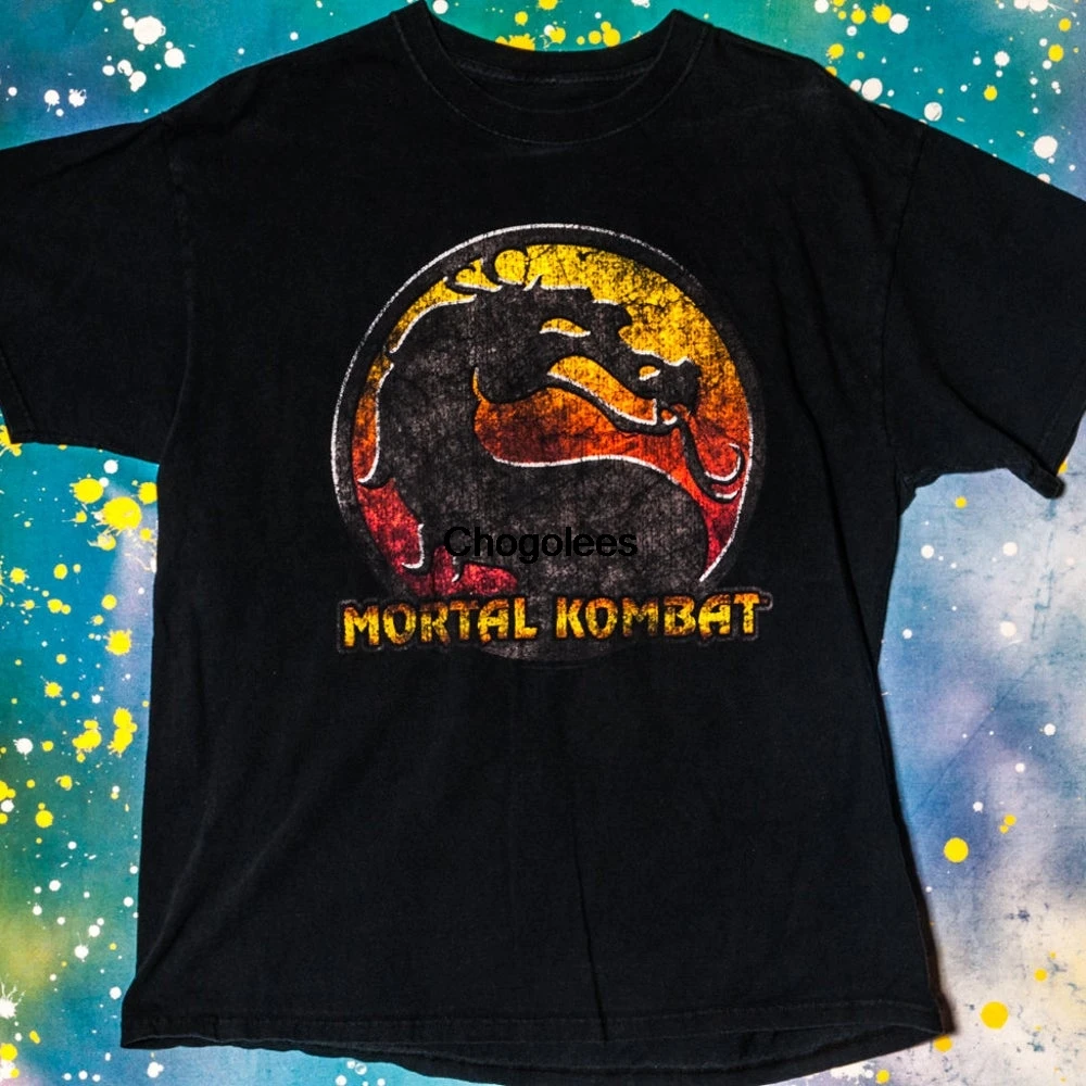 Rundhals Herren T-Shirt Kurzarm Mortal Kombat 3D Muster Sommer Casual Top T-Shirt Unisex T-Shirt