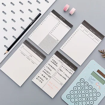 

1pcs Simple Style Small Paper Memo Pad Daily Planner Office Desk Check List Notepad To Do List Schooll Office Supply