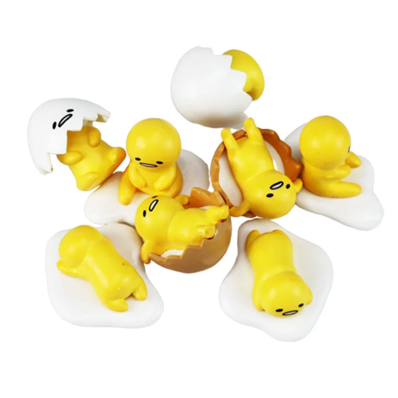 Gudetama яйцо 8 видов 2 ~ 3 см шт./лот милые игрушки Желтое Белое ленивое фигурка