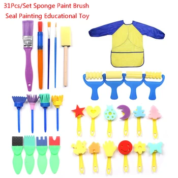 

31Pcs/Set Sponge Paint Brush Seal Painting Educational Toy Children Art Drawing Toy