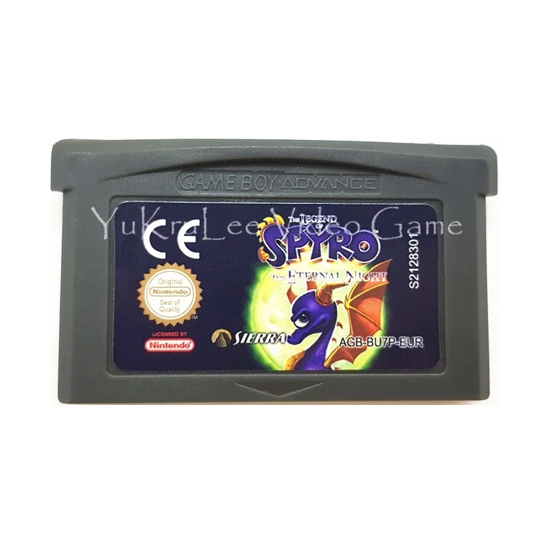 Spyro Eternal Night Spyro серии 32 бит видеоигры картридж Консоли Карты для nintendo GBA серии консолей английский язык - Цвет: Spyro Eternal Night