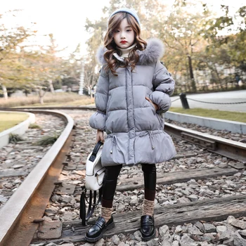

2019 Girls Winter Coat Children Jackets 90% Cotton Parkas Kids Winter Outerwear Coats Thickened Warm Jacket Baby Girls Coat
