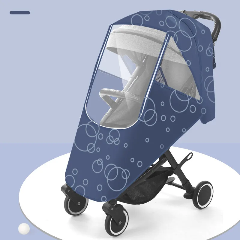 Universal Stroller Rain Cover Waterproof Wind Dust Shield Baby Pushchair Pram Newborn Trolley Protection Accessory Zipper Open baby trend jogging stroller accessories Baby Strollers