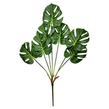 

Ropical Palm Leaves Artificial Palm Leaves 7 Leaves Simulated Tmonstera Leaves Bouquet For Home Kitchen Party Photo Decoration