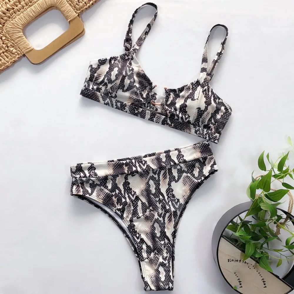 snake print bikini push up (17)