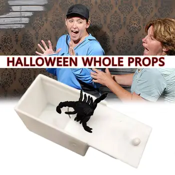 

1pcs Wooden Scare Box Prank Joke Toy Simulation Spider Scorpion Adults Gift Person Spoof Toys For Kids Mouse Surprise Whole Q1V5